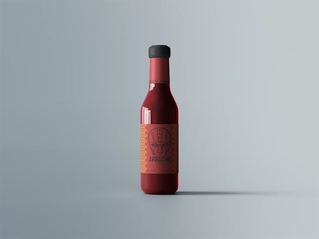Packaging des sauces piquantes Arrache