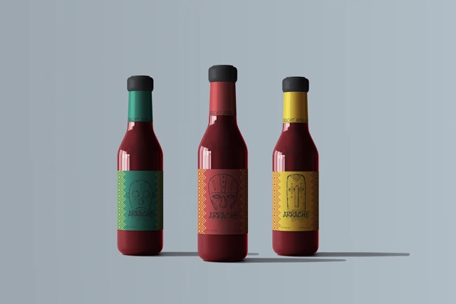 Packaging des sauces piquantes Arrache